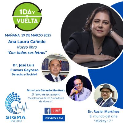 Próximo 19 de Marzo, presentación del libro "Con Todas sus Letras" Een SIGMA Radio