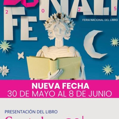 cartel de invitación a la fenali 2025 en la BUAP, Ana Laura Cañedo presenta su libro, Con todas sus letras, 30 de Mayo 16:00